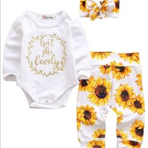 Little girl sunflower outfit